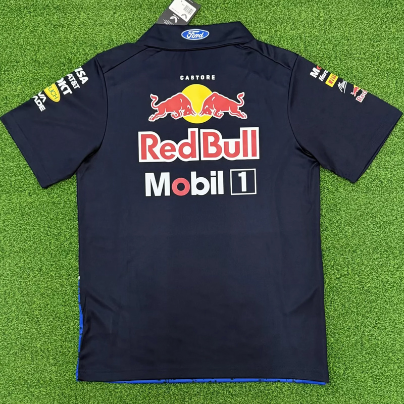 2026 Red Bull Blue Polo Racing Suit (Football Jersey Size)(有领)