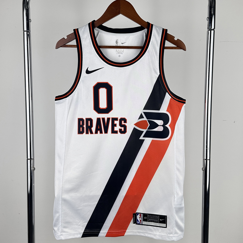 2019-20 Clippers WESTBROOK #0 White City Edition Top Quality Hot Pressing NBA Jersey