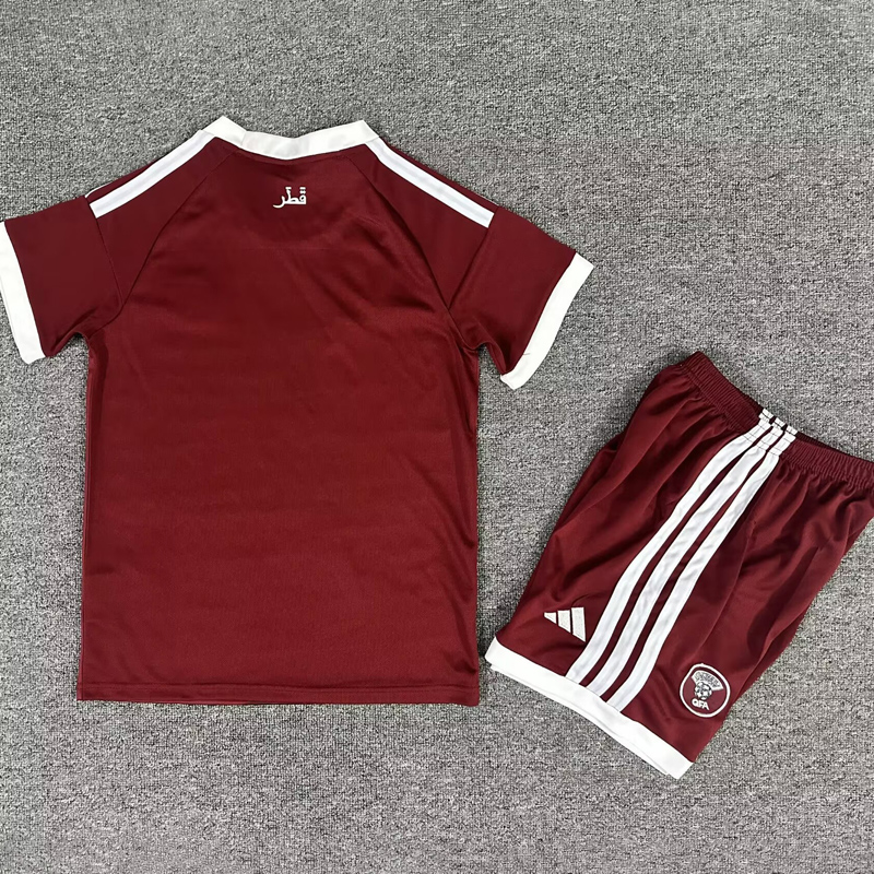 26-27 Qatar Home Kids Soccer Jersey