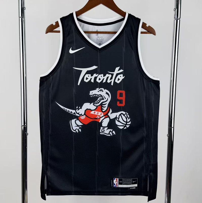 25-26 Raptors BARRETT #9 Black City Edition Top Quality Hot Pressing NBA Jersey