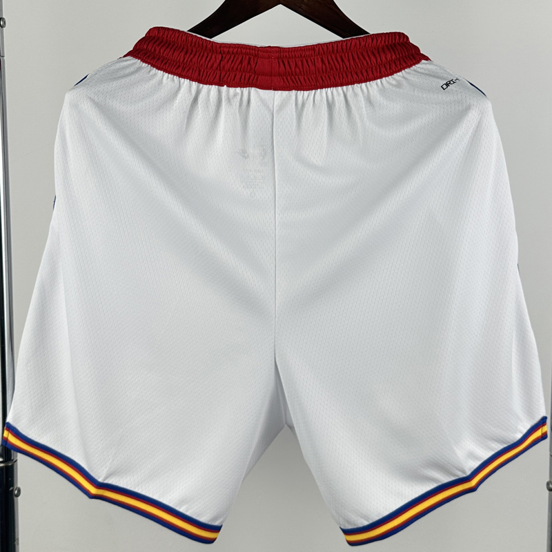24-25 WARRIORS White Retro Top Quality NBA Pants