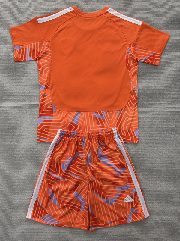 26-27 Leeds United Orange Goalkeeper Kids Soccer Jersey