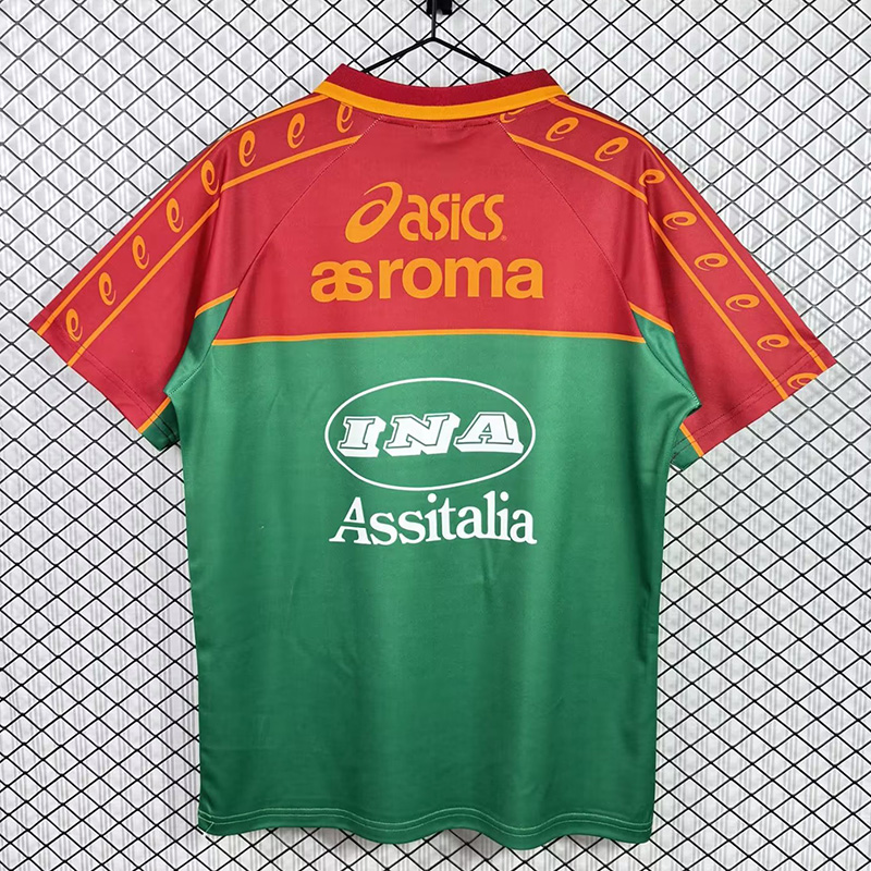 1995-1996 Roma Red Gren Retro Training shirts