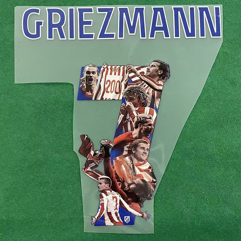 25-26 ATM Home GRIEZMANN #7 Print Photo Number Fans Soccer Jersey