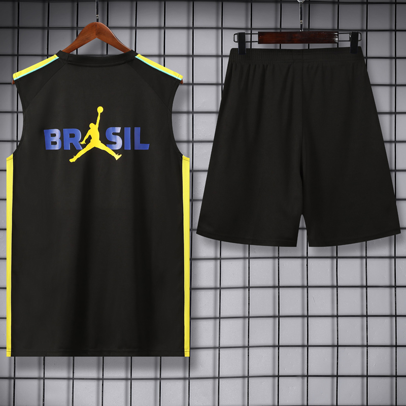 26-27 Brazil Jordan Black Tank top and shorts suit