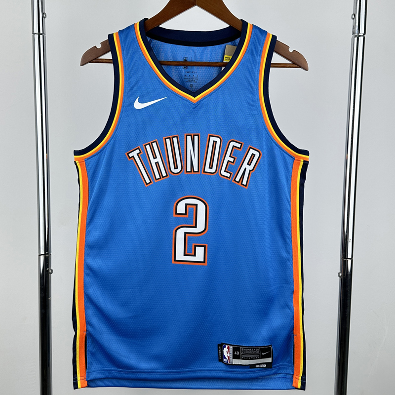 22-23 OKC Thunder GILGEOUS-ALEXANDER #2 Blue Top Quality Hot Pressing NBA Jersey