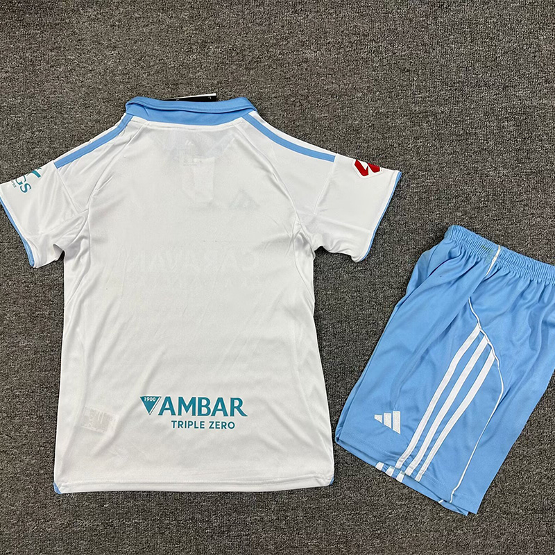 25-26 Zaragoza Home Kids Soccer Jersey