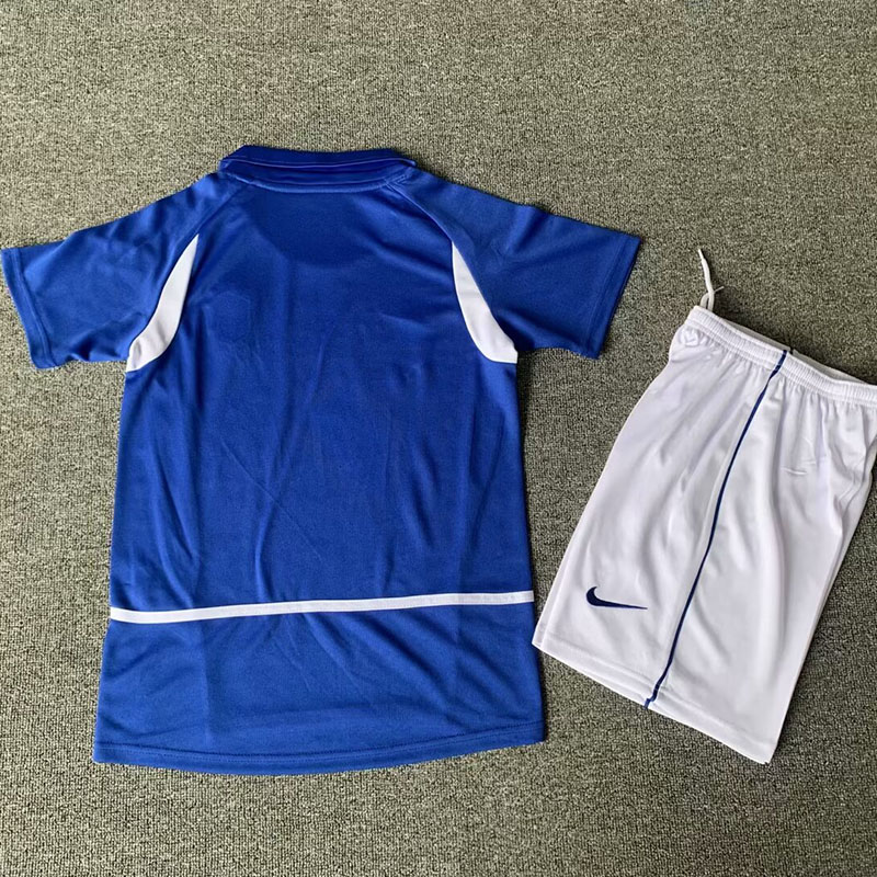 2002 Brazil Away Kids Retro Soccer Jersey