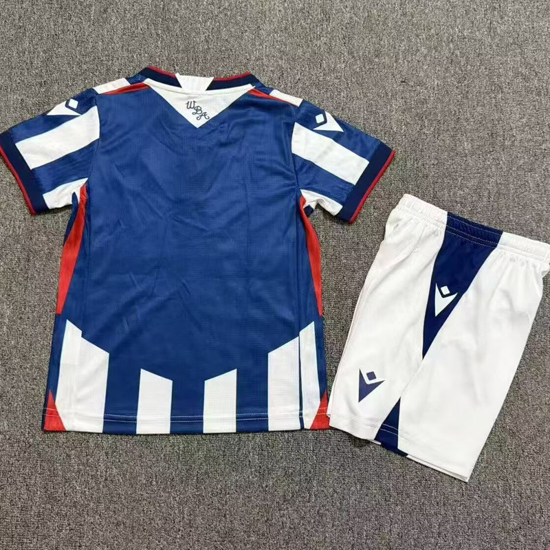 26-27 West Brom Home Kids Soccer Jersey