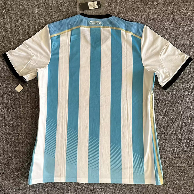 2014 Argentina Home Player Version 球员 Retro Soccer Jersey