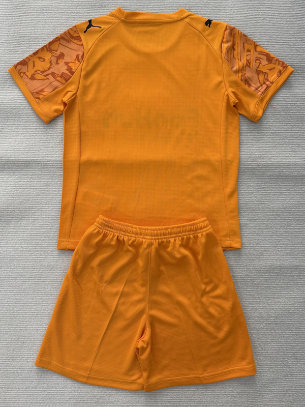 25-26 Derby County Orange GoalKeeper Kids Soccer Jersey