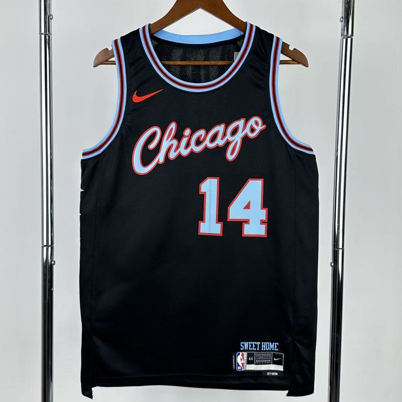 25-26 BULLS BUZELIS #14 Black City Edition Top Quality Hot Pressing NBA Jersey