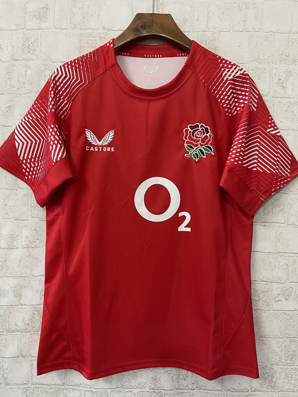 2025 England Red Rugby Jersey (圆领)