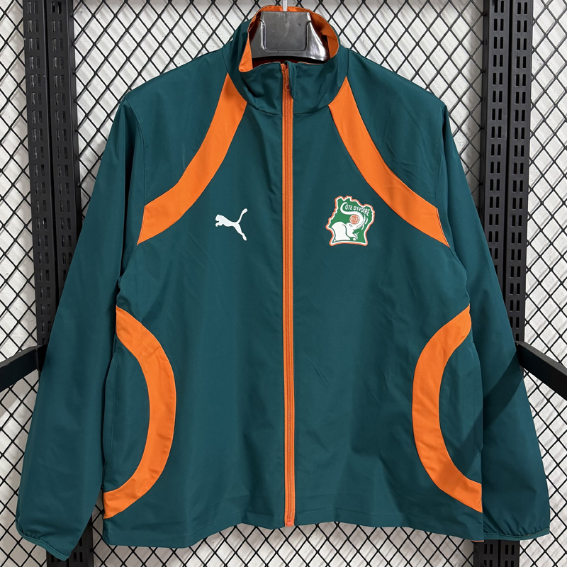 25-26 Ivory Coast Orange & Green Double Sided Windbreaker (双面风衣)