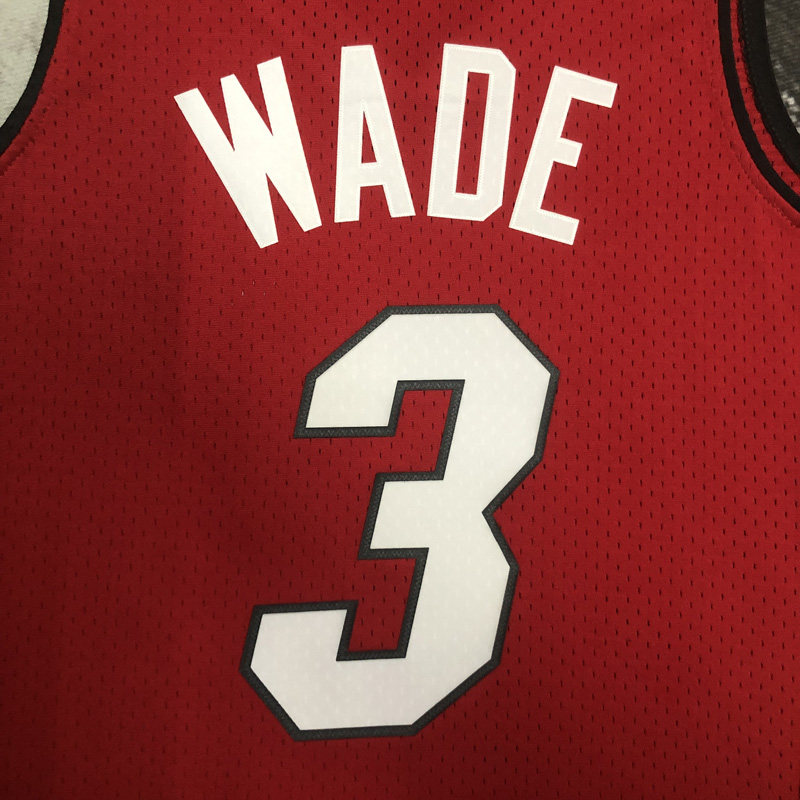 2005-06 Miami Heat WADE #3 Red Retro Top Qualit...
