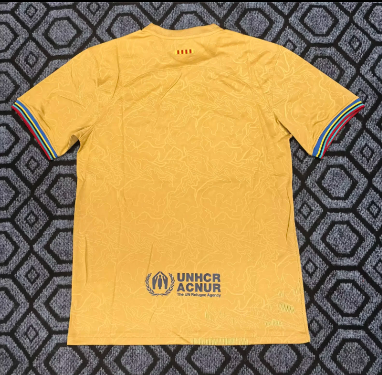 22-23 Bar yellow Fans  Retro Soccer Jersey