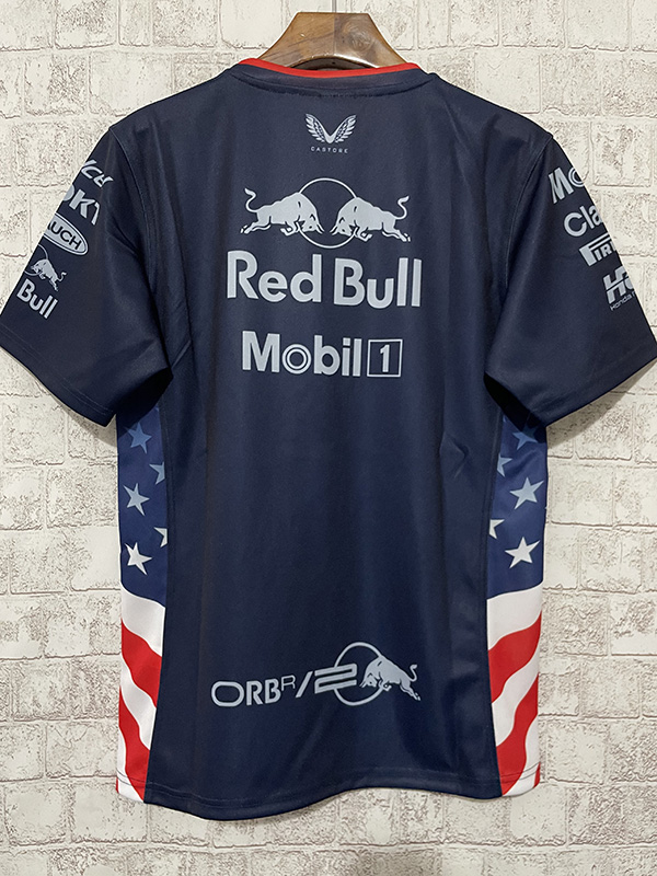 2024 F1 Red Bull Royal Blue T-Shirts Racing Suit (圆领)银牛
