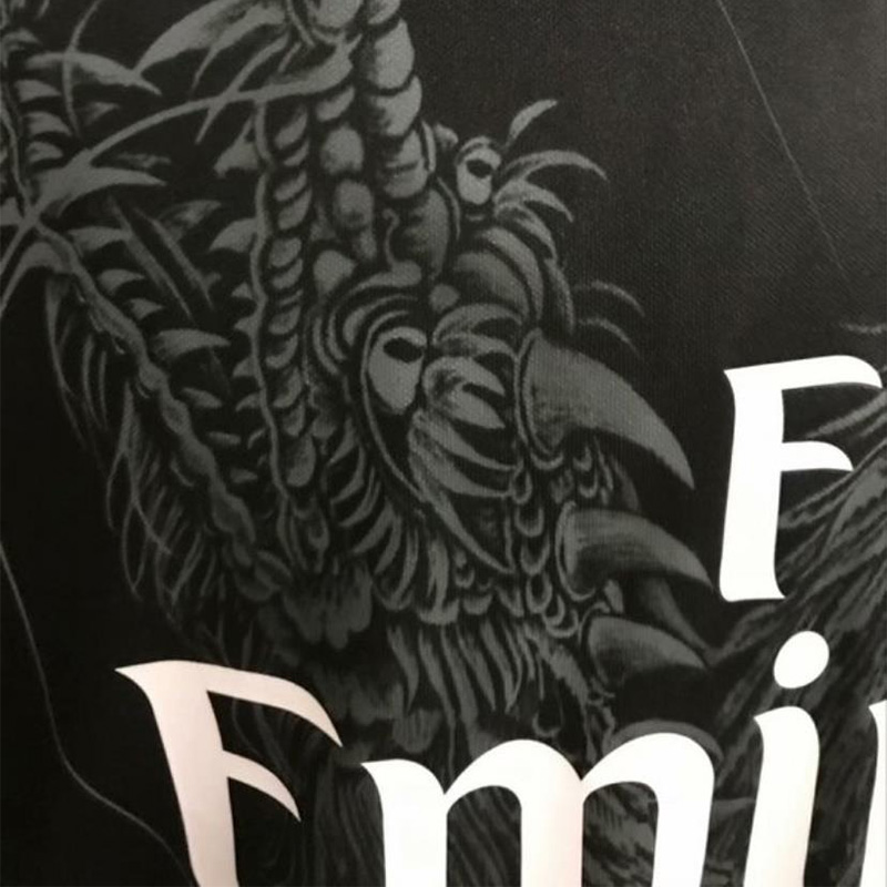 2014-2015 RMA Away Black Long Sleeve Retro Socc...