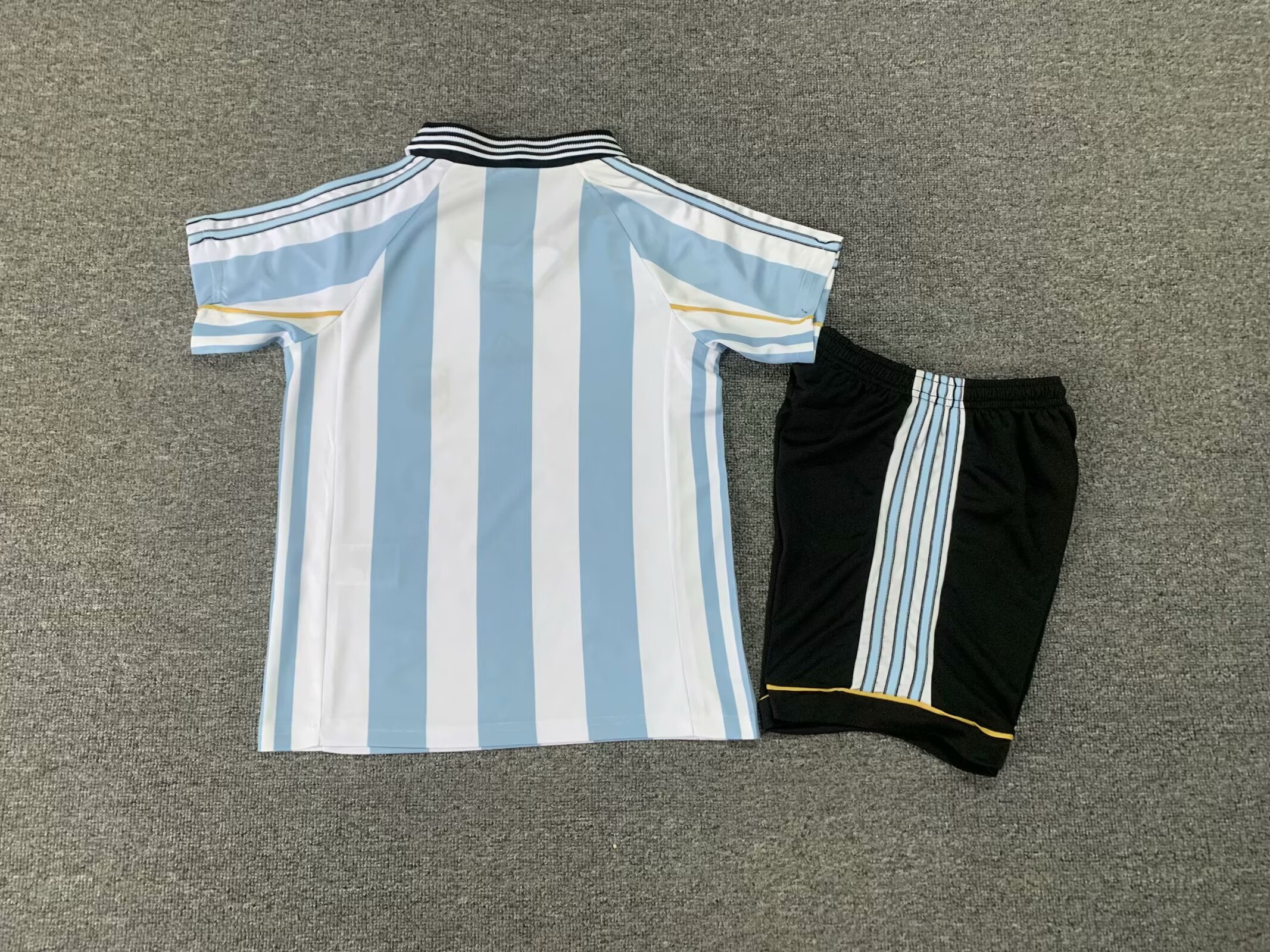 1998 Argentina Home Kids Retro Soccer Jersey