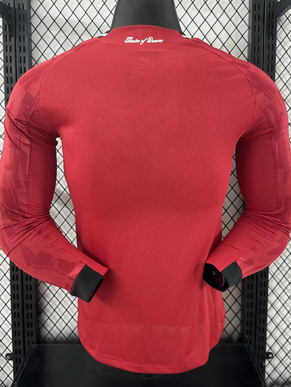 25-26 Man Utd Home Long Sleeve Player Version Soccer Jersey (长袖球员)