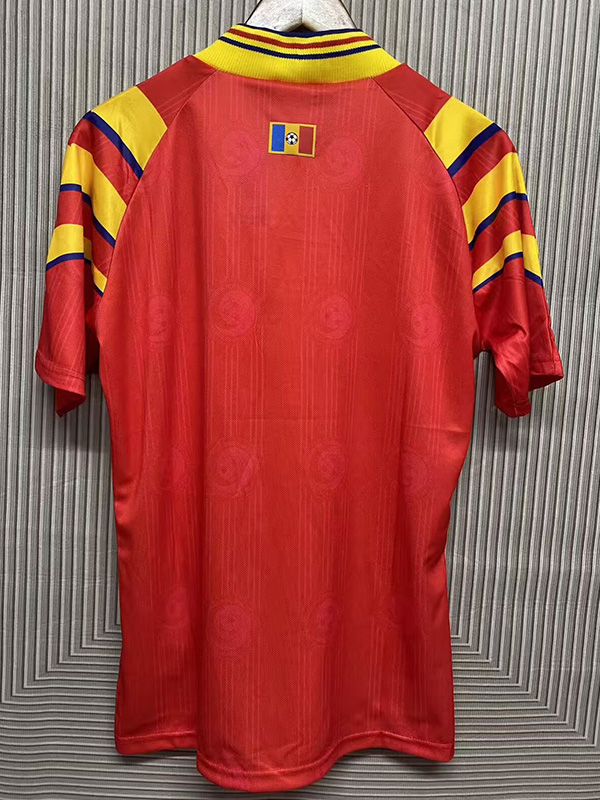 1996 Romania Red Retro Soccer Jersey