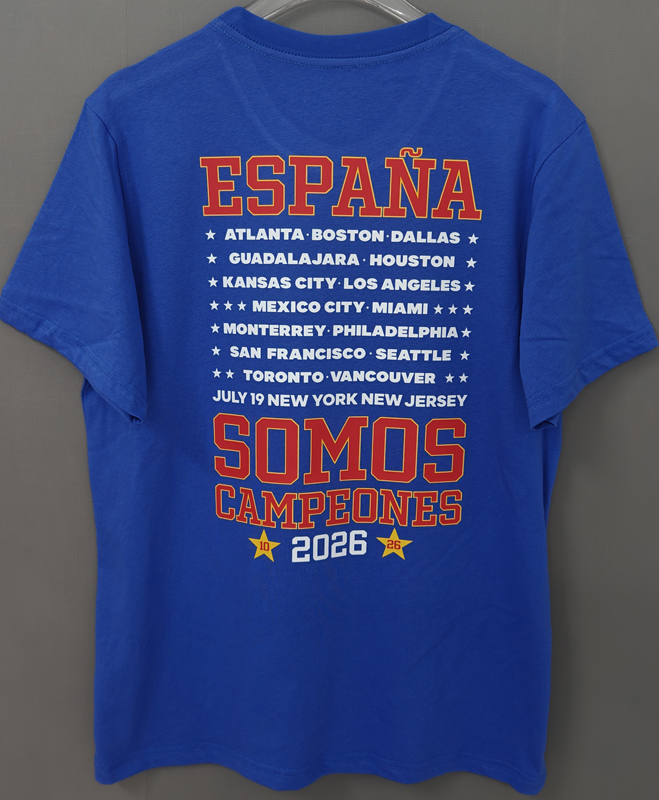 2026 Spain Fancy blue Campeones High Quality T-Shirt (三叶标)