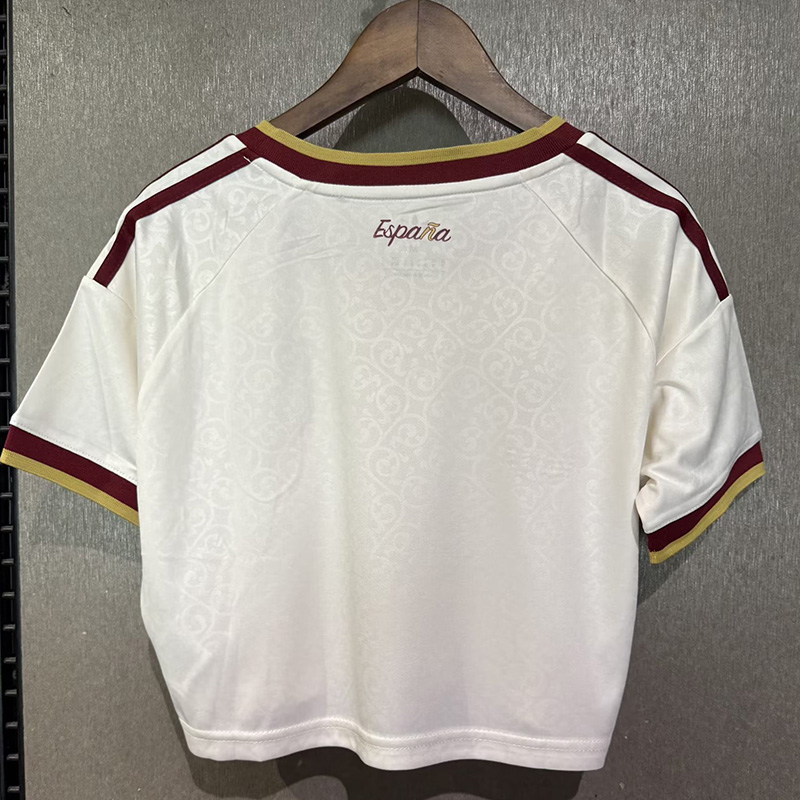 2026 World Cup Spain Away Women Cheerleader Shirt (女啦啦短袖)