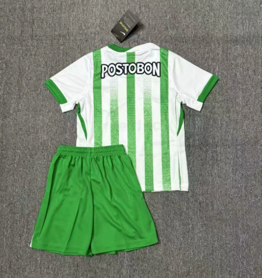 25-26 Atletico Nacional Home Kids Soccer Jersey