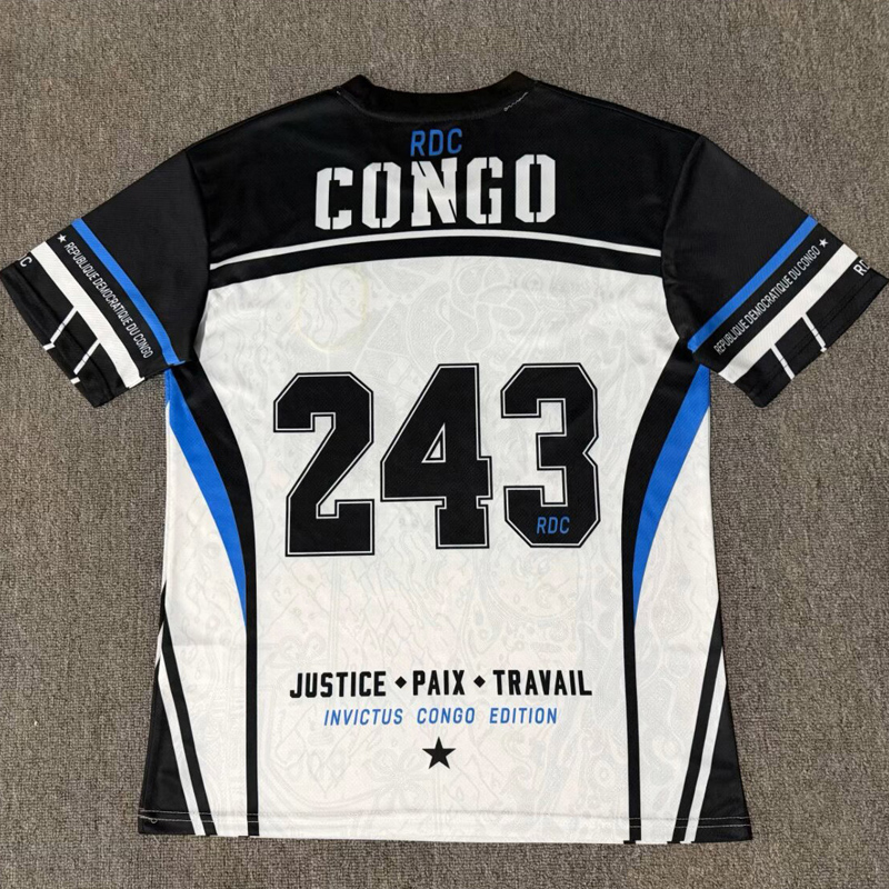 26-27 DR Congo Black White 243 Special Edition Training shirts