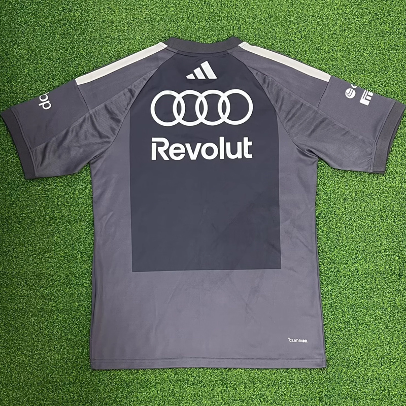 2026 Audi Gray T-Shirts Racing Suit (Football Jersey Size)(圆领)球员