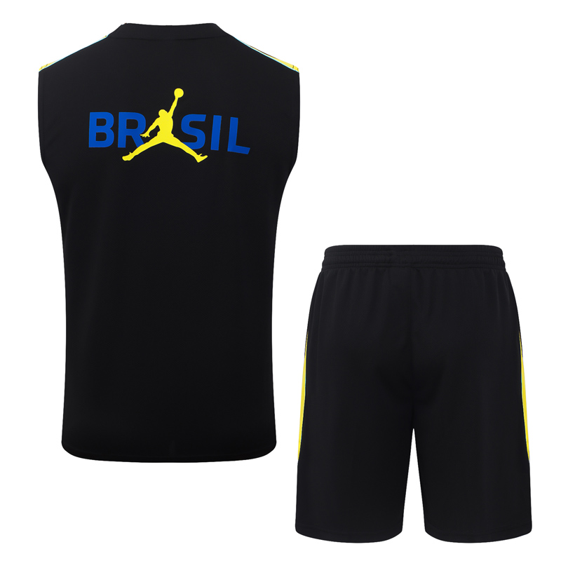 26-27 Brazil Black Tank top and shorts suit #D26029