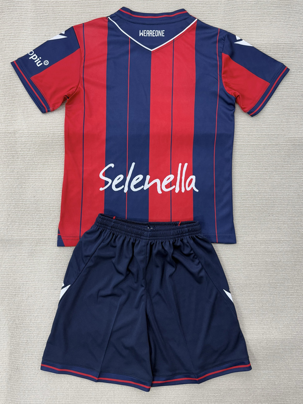 25-26 Bologna Home Kids Soccer Jersey