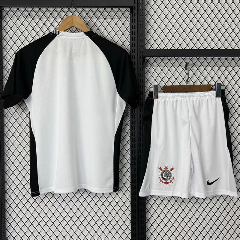 25-26 Corinthians Home Kids Soccer Jersey