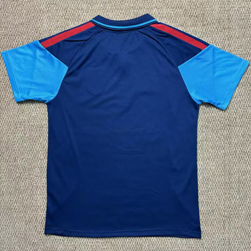 26-27 Spain Blue Polo Short Sleeve (半拉链)