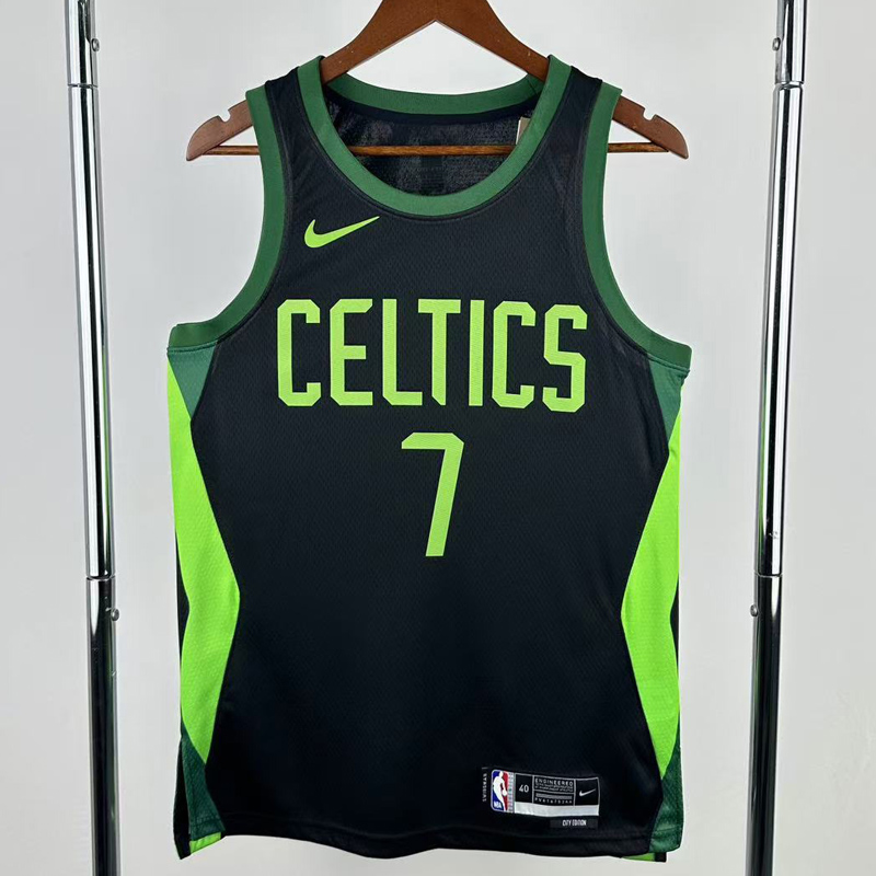 24-25 CELTICS BROWN #7 Black City Edition Top Quality Hot Pressing NBA Jersey