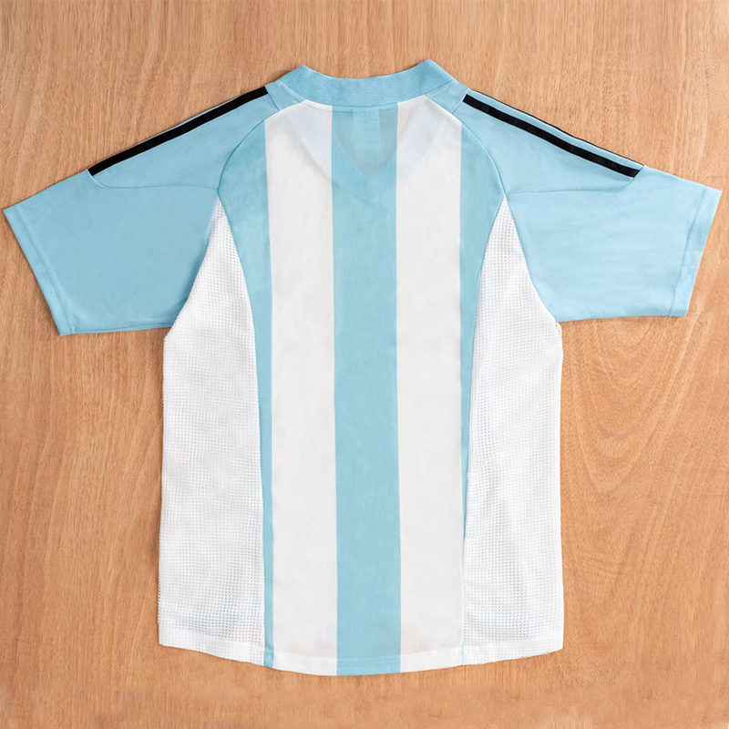2002 Argentina Home Retro Soccer Jersey