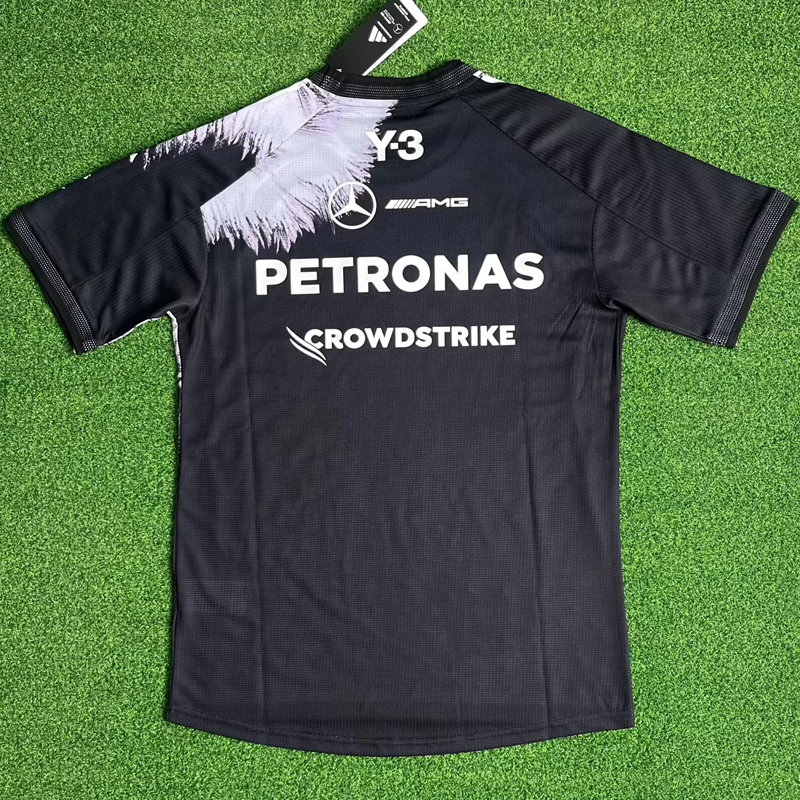 2026 Mercedes Black T-Shirts Racing Suit (Football Jersey Size)小狼头(圆领)