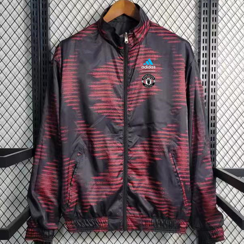 2023 Man Utd Maroon & Black Double Sided Windbr...