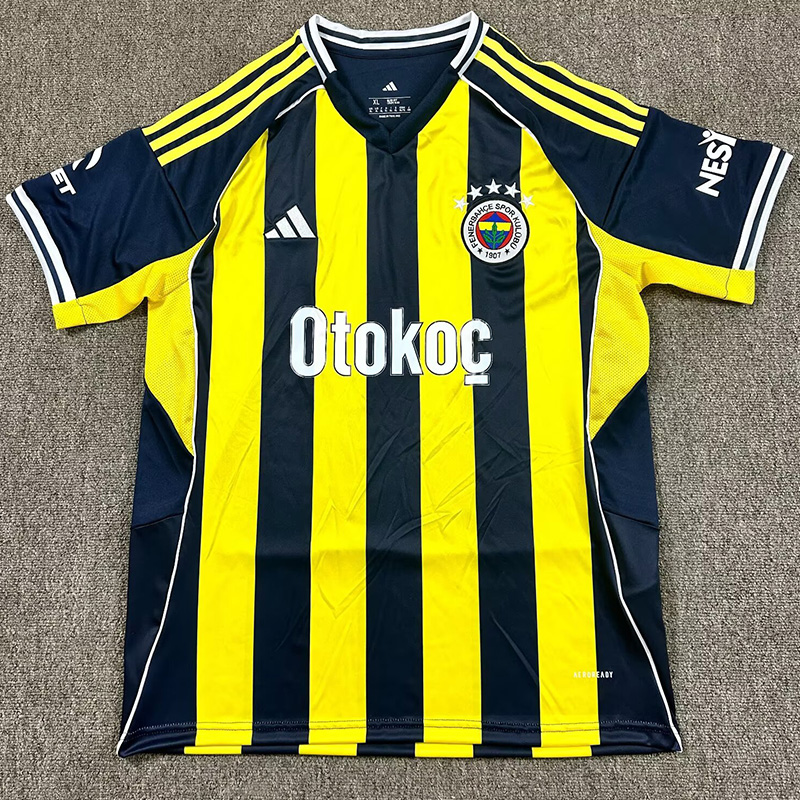 25-26 Fenerbahce Home Fans Soccer Jersey (全广告)