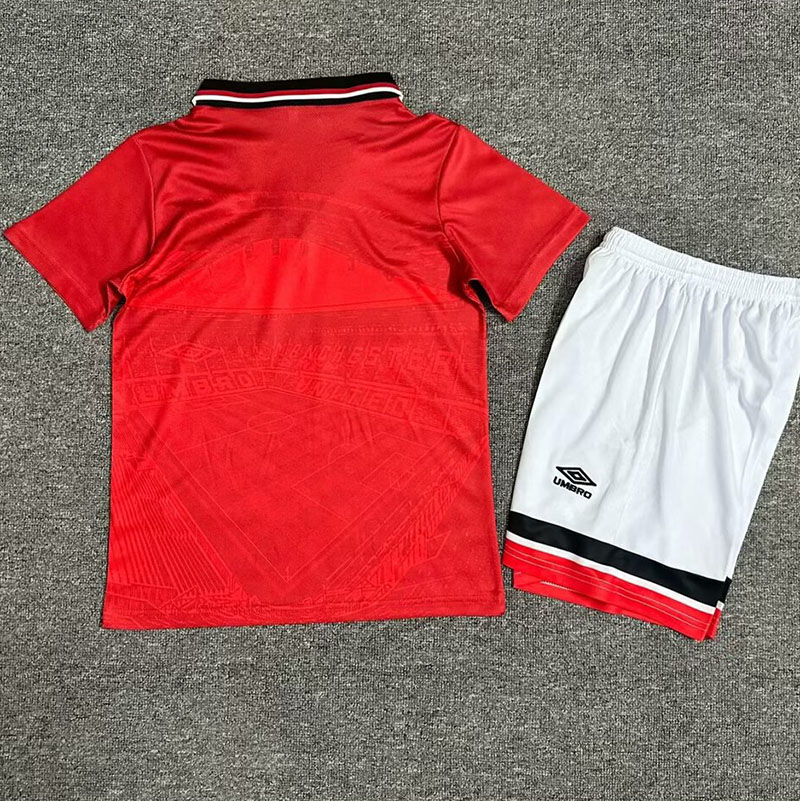 1994-1996 Man Utd Home Kids Retro Soccer Jersey