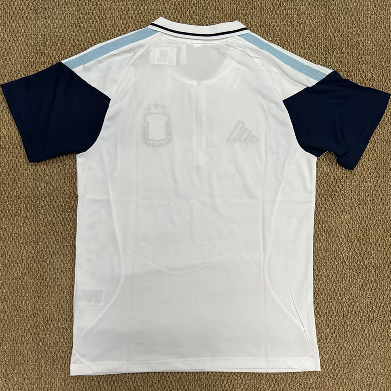 26-27 Argentina White Polo Short Sleeve (半拉链)