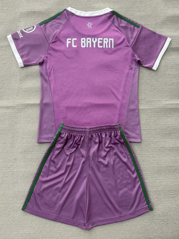 26-27 Bayern Purple Goalkeeper Kids Soccer Jersey