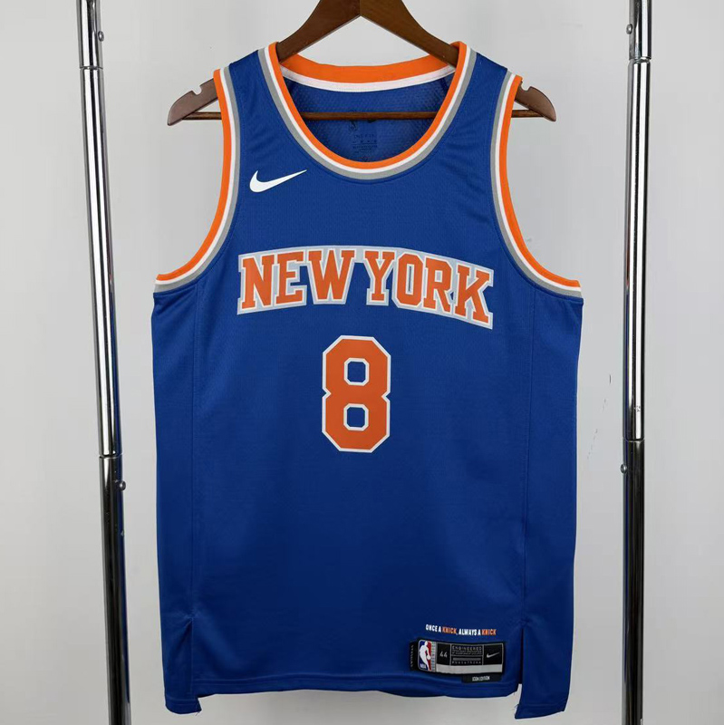 22-23 Knicks ANUNOBY #8 Blue Top Quality Hot Pressing NBA Jersey