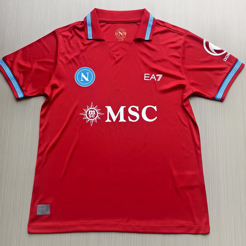 26-27 Napoli Red Fans Soccer Jersey