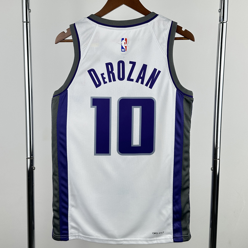 22-23 Kings DEROZAN #10 White Top Quality Hot Pressing NBA Jersey