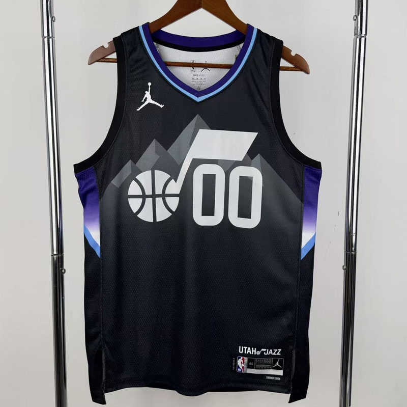 JAZZ CLARKSON #00 Black Top Quality Hot Pressing NBA Jersey (Trapeze Edition) 飞人版