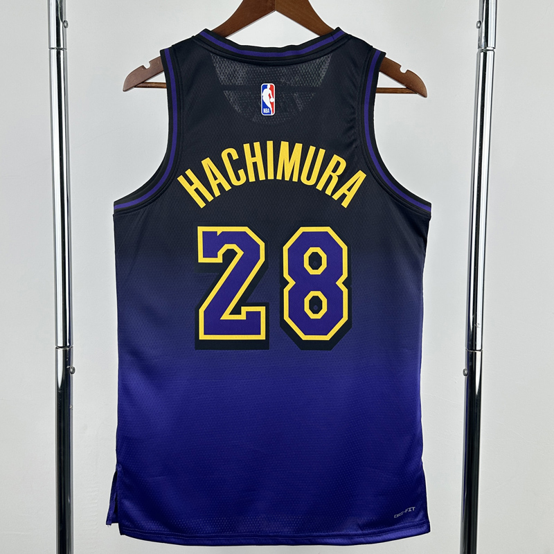 24-25 LAKERS HACHIMURA #28 Royal blue City Edition Top Quality Hot Pressing NBA Jersey