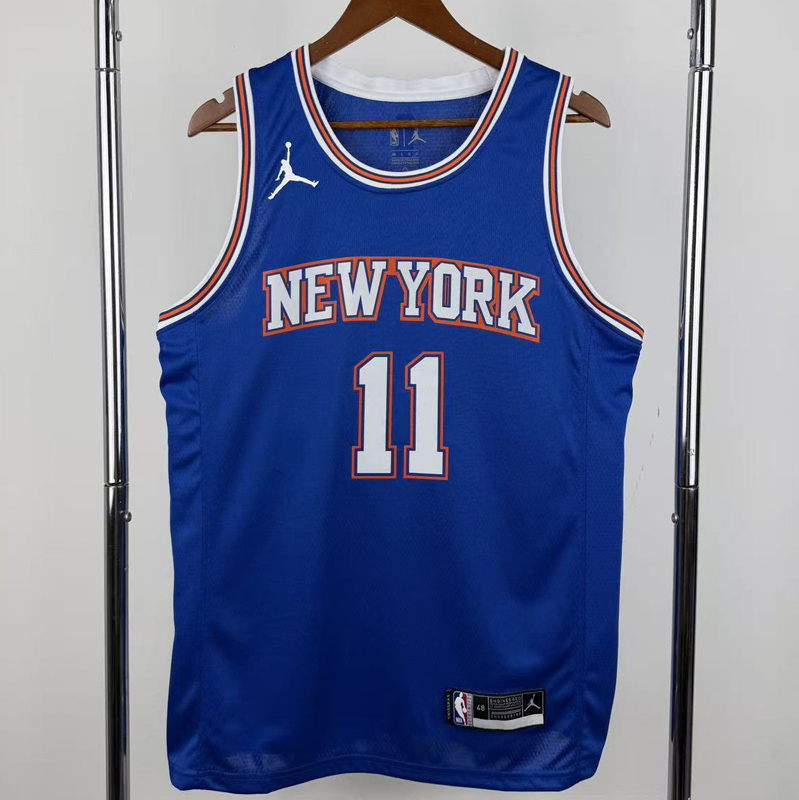 21-22 Knicks BRUNSON #11 Blue Top Quality Hot Pressing NBA Jersey (Trapeze Edition) 飞人版