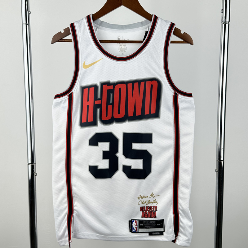 24-25 ROCKETS DURANT #35 White City Edition Top Quality Hot Pressing NBA Jersey