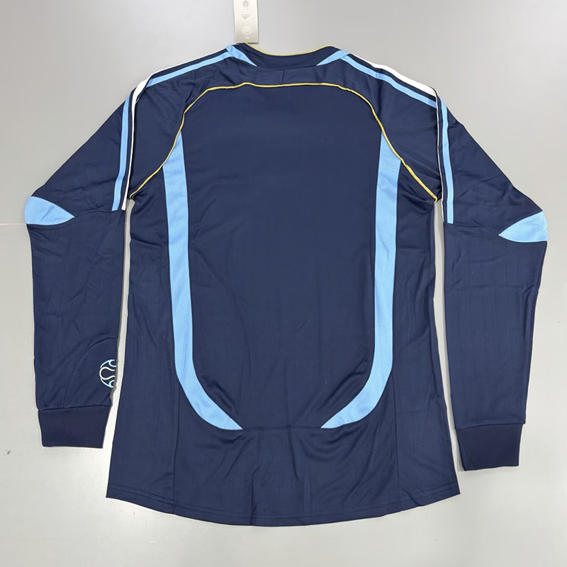 2006 Argentina Away Long Sleeve Retro Soccer Jersey (长袖)